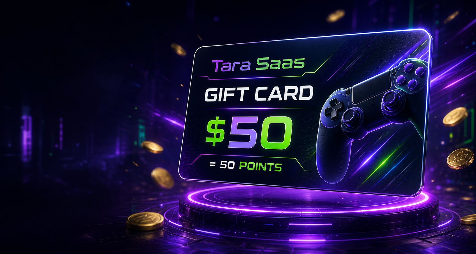 Tara Saas digital gaming gift card
